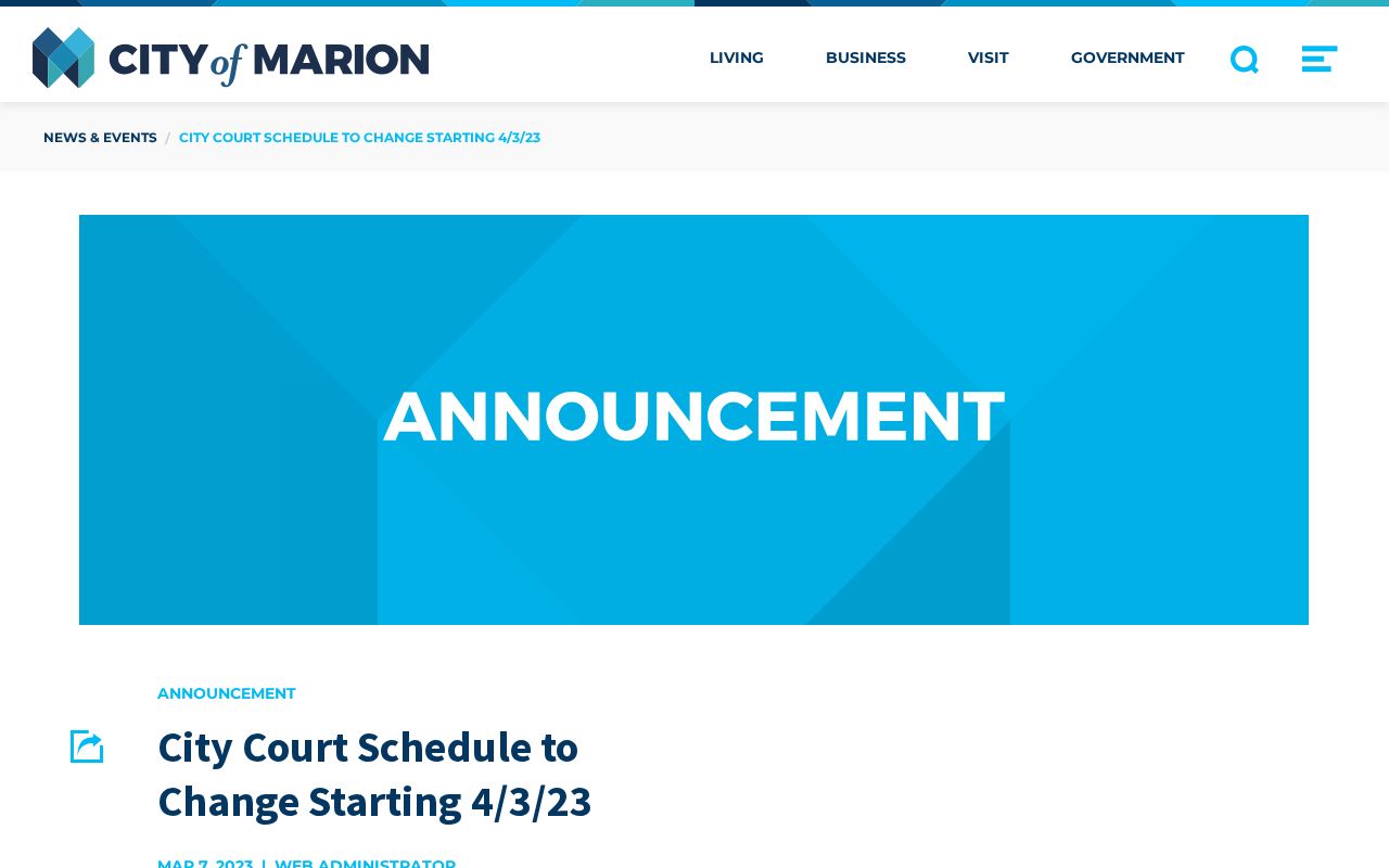 Marion court docket 2023 session schedule notice
