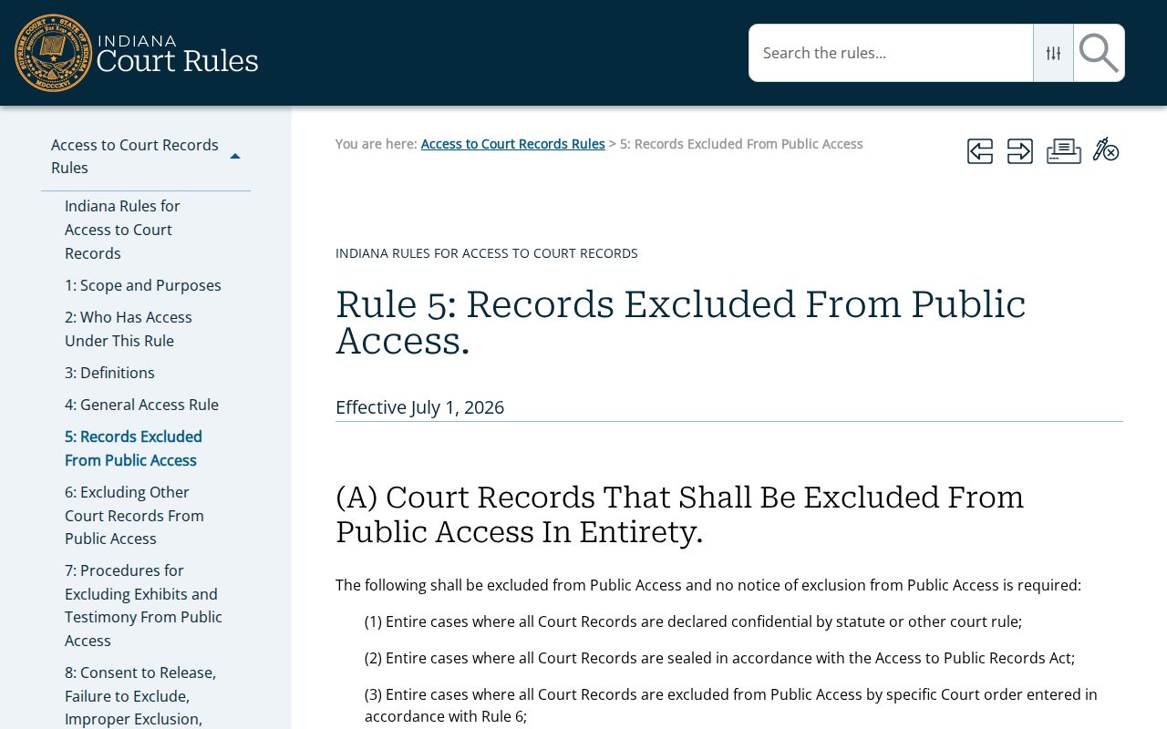 Indiana Rule 5 limits for Grant County criminal court dockets